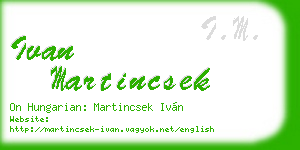 ivan martincsek business card